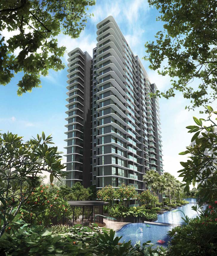 Chuan Park tower among greenery